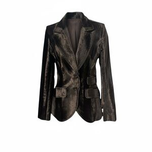 \id by Marquis brown textured contemporary Canadian made blazer jacket size 8